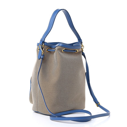 Prada Jacquard Logo Mini Bucket Crossbody Bag Corda Azzurro 3 of 10