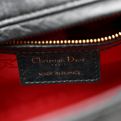 Christian Dior Lambskin Cannage Medium Lady Dior Black 6 of 12