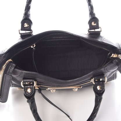Balenciaga Chevre Gold Metallic Edge Hardware Mini City Black 6 of 12