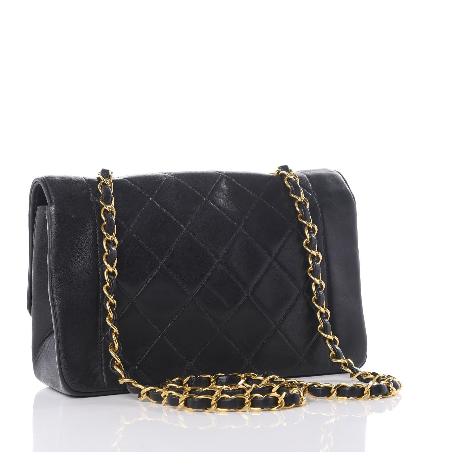 Chanel Lambskin Quilted Small Single Flap Bag Black 2 of 12