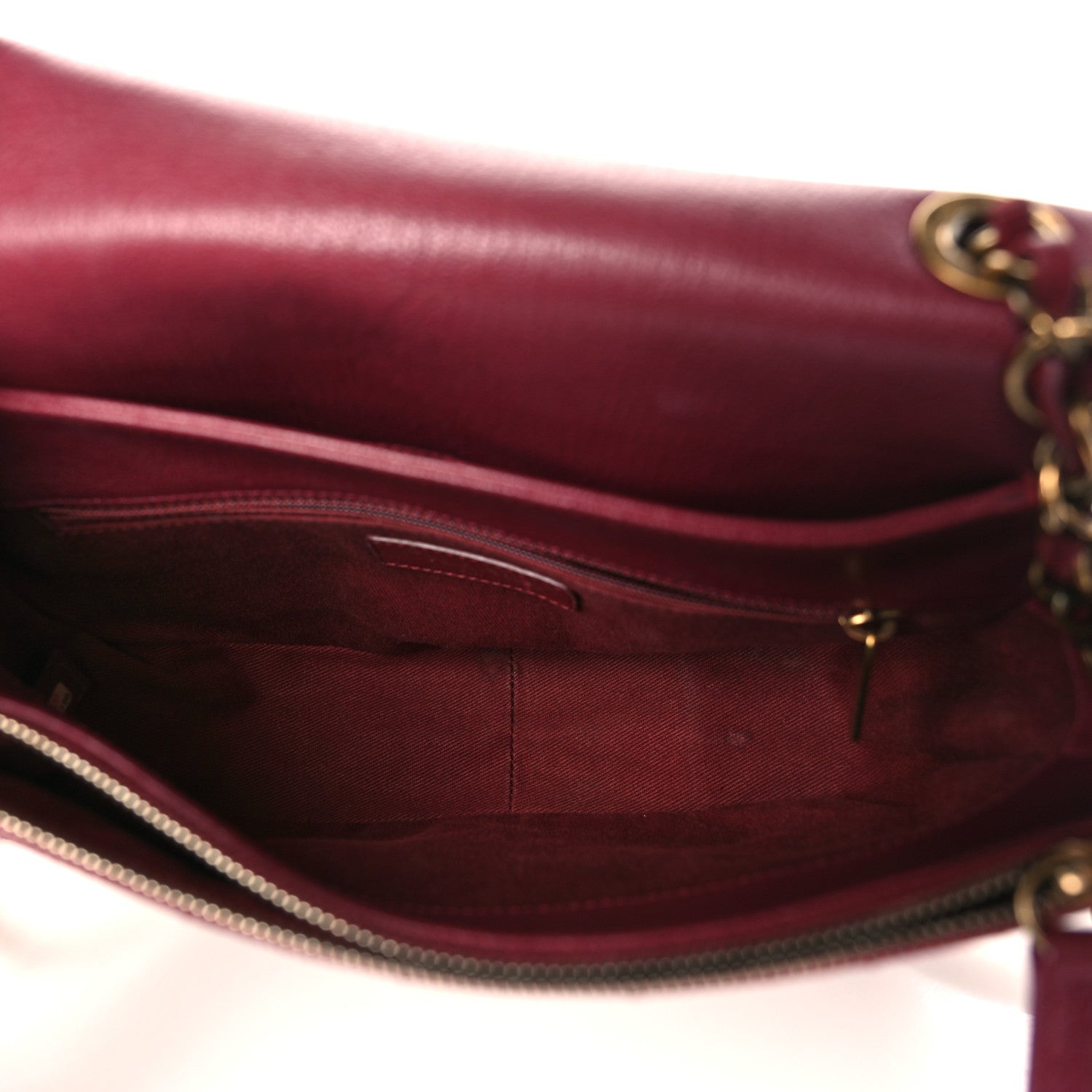 Chanel Shiny Calfskin Goatskin Quilted Medium Coco Curve Messenger Flap Burgundy 5 of 12