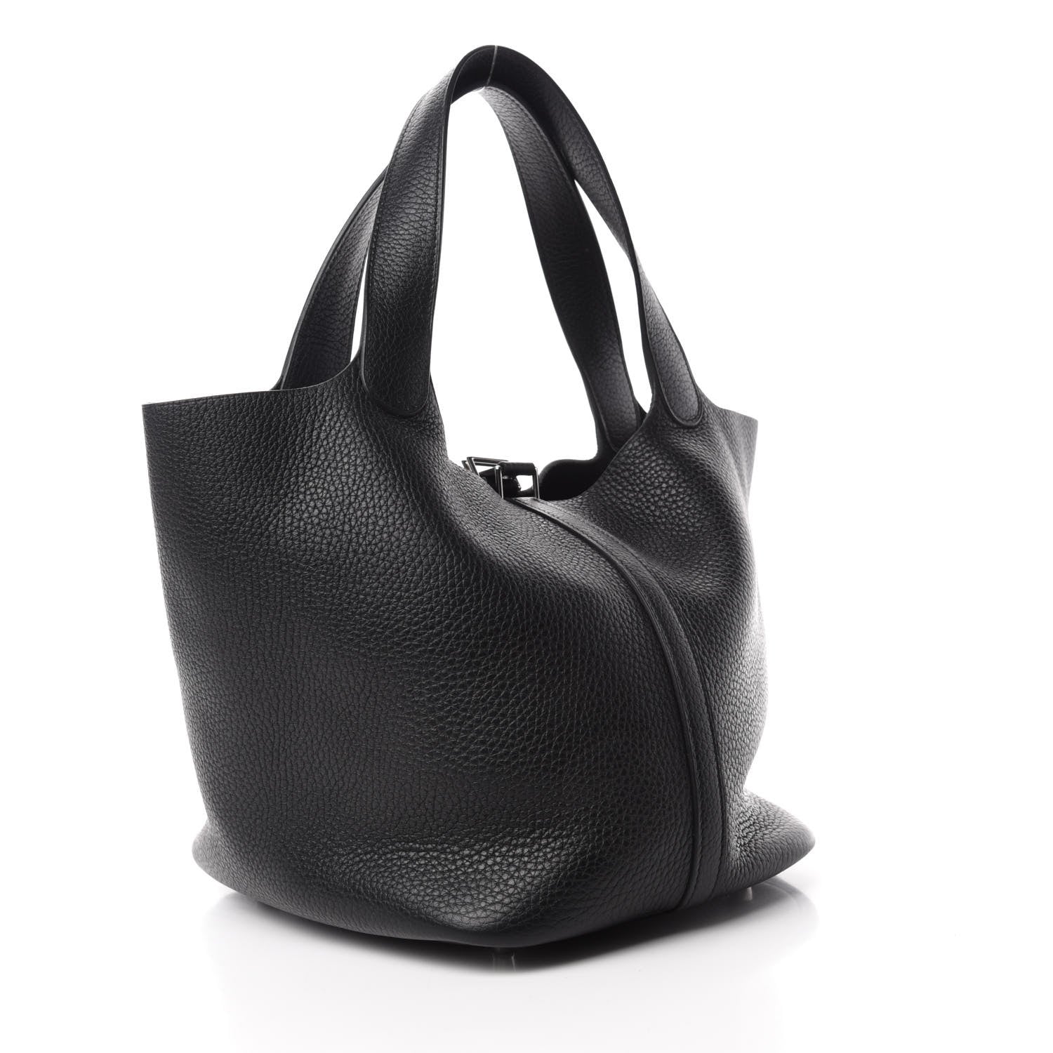 Hermes Taurillon Clemence Picotin Lock 22 MM Black 3 of 11