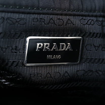 Prada Re-Nylon Nappa Triangle Quilted Padded Double Handled Zip Pocket Tote Black 6 of 13