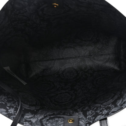 Versace Calfskin Virtus Tote Black 6 of 10