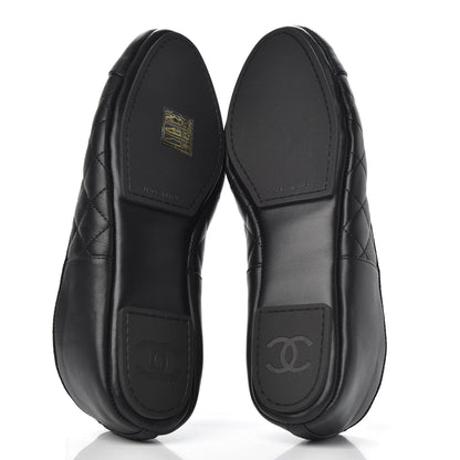 Chanel Lambskin Quilted Cap Toe Slipper With Pouch 36 Black 5 of 9
