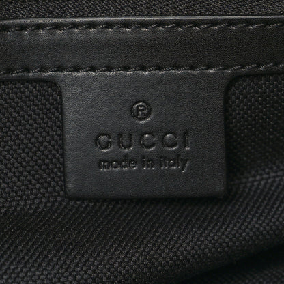Gucci Soft GG Supreme Monogram Appia Calfskin Web Large Carry On Duffle Bag Black Grey 5 of 13