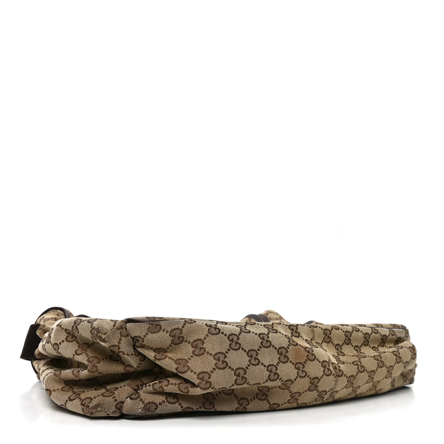 Gucci Monogram Natural Pigskin Large Diaper Bag Beige Ebony Cocoa Dark Chocolate 4 of 10