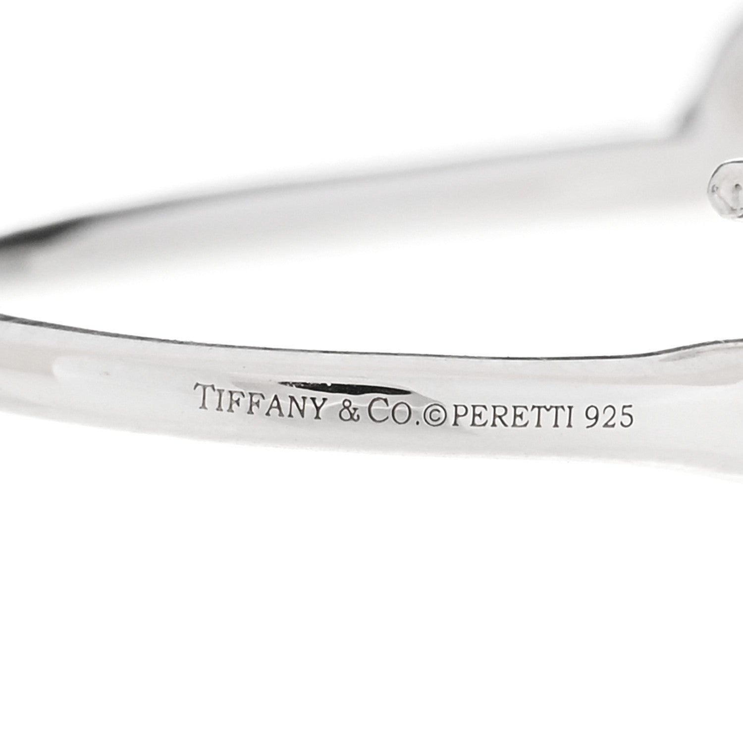 Tiffany Sterling Silver Small Elsa Peretti Open Heart Hoop Earrings 4 of 5