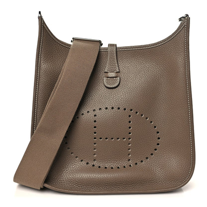 Hermes Taurillon Clemence Evelyne III PM Etoupe 1 of 10