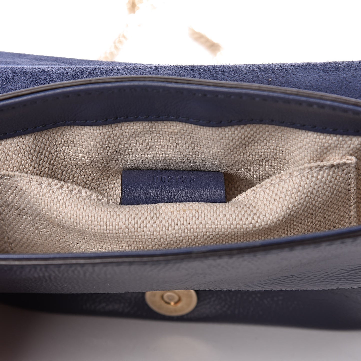 Vernice Naplack Small Soho Flap Crossbody Uniform Blue