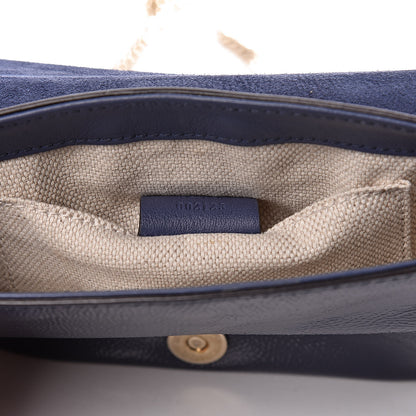 Gucci Vernice Naplack Small Soho Flap Crossbody Uniform Blue 7 of 10