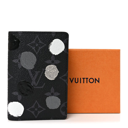 Louis Vuitton LV X YK Monogram Eclipse Dots Pocket Organizer NM Black Silver 8 of 8