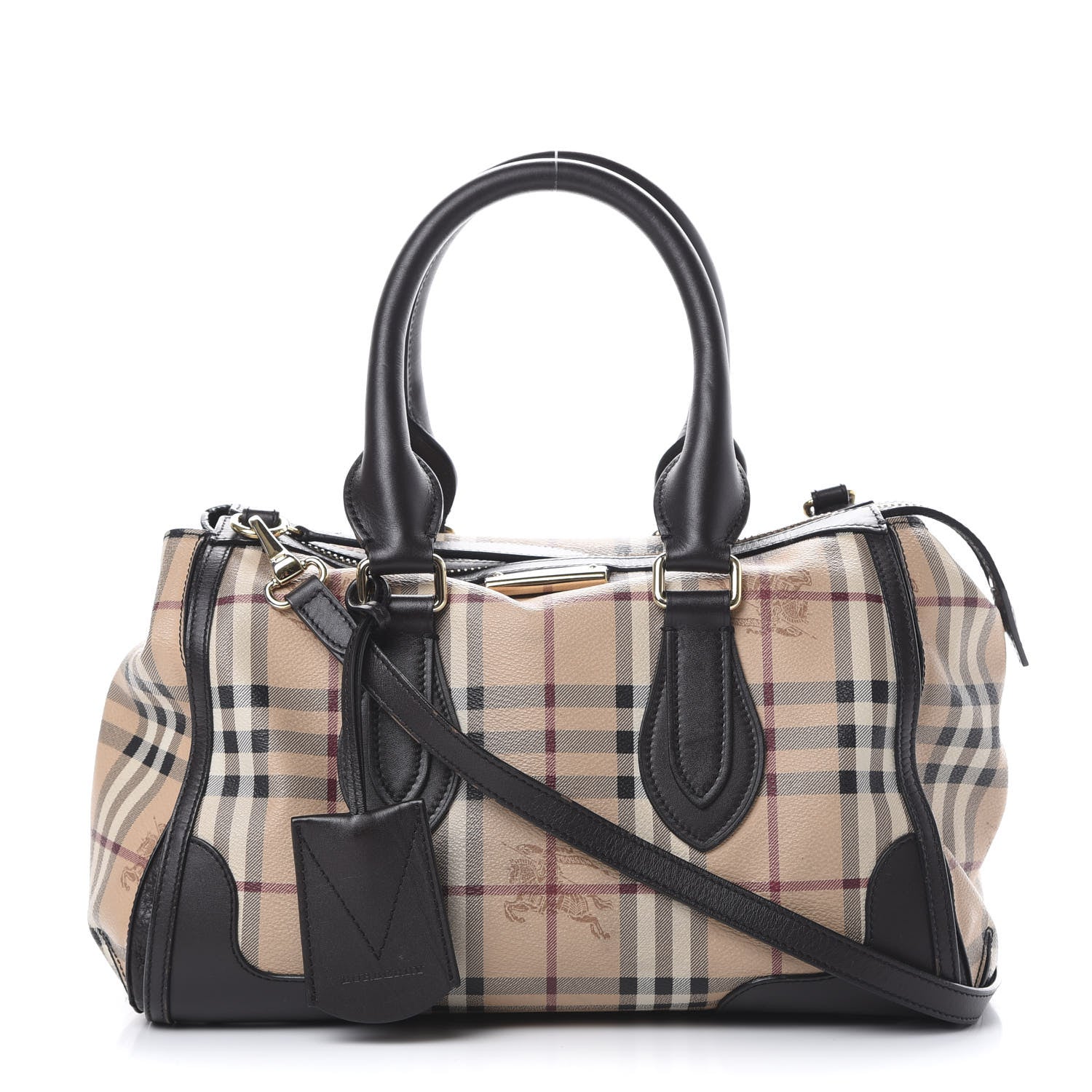 Burberry Haymarket Check Small Gladstone Chocolate 1 of 15