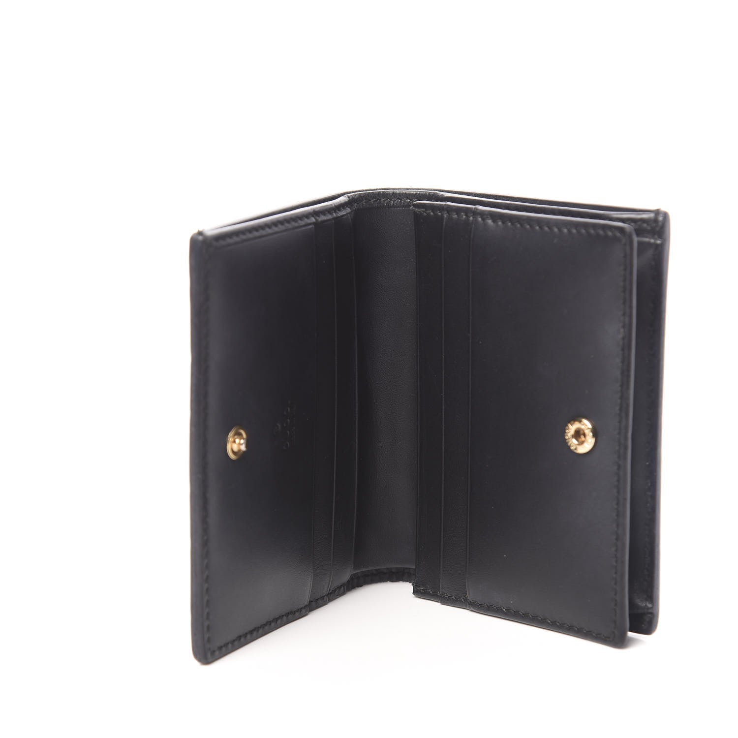 Gucci Guccissima Card Case Wallet Black 5 of 8
