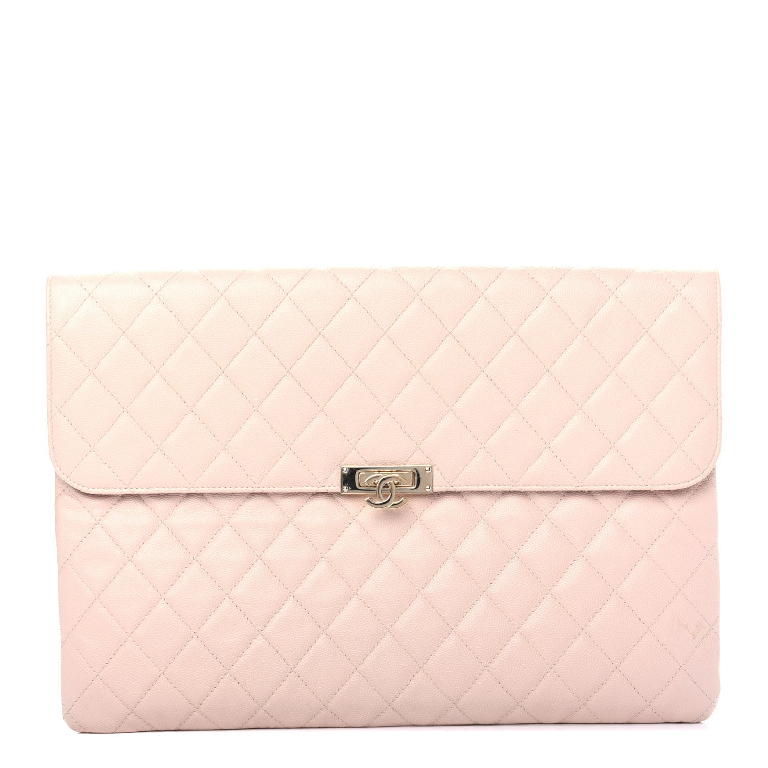 Chanel Caviar Quilted Large Golden Class Pouch Light Pink 1 of 8