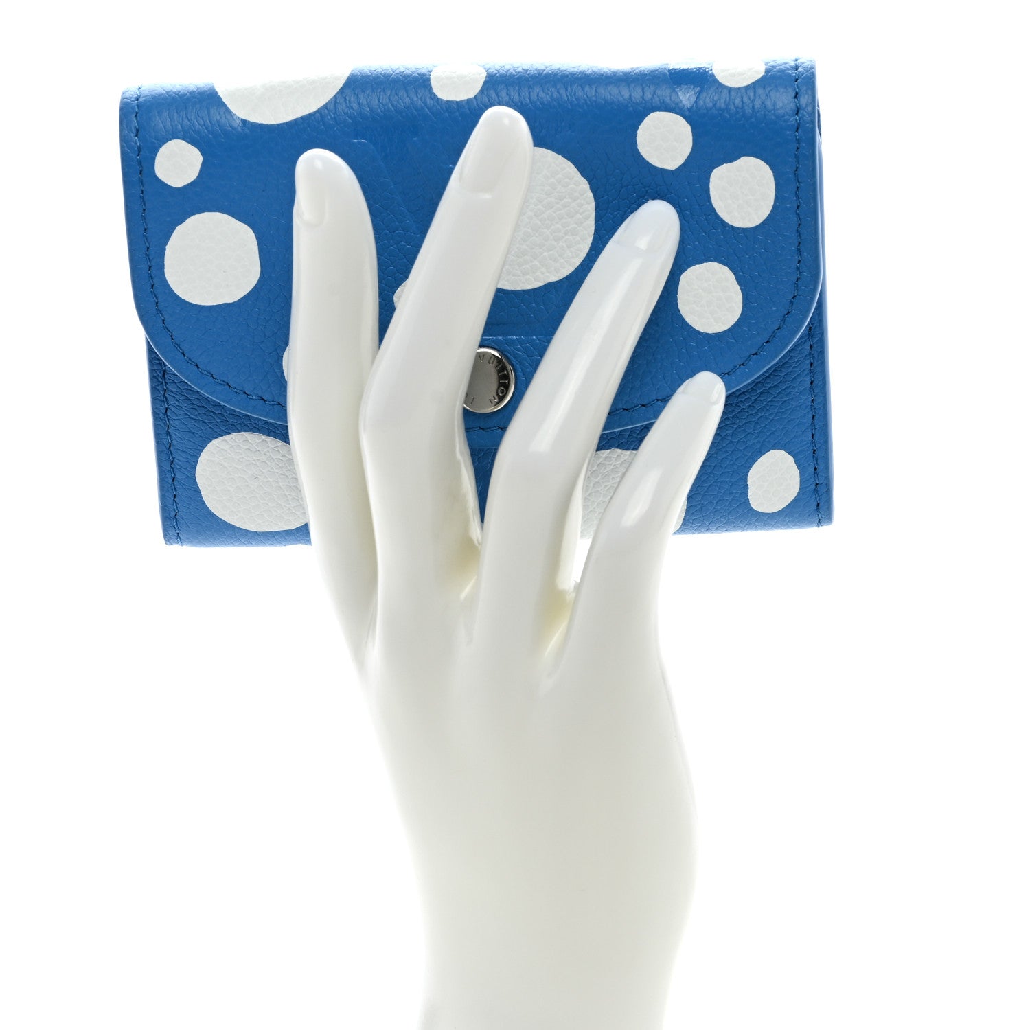 Louis Vuitton X YK Empreinte Painted Dots Rosalie Coin Purse Blue White 2 of 7