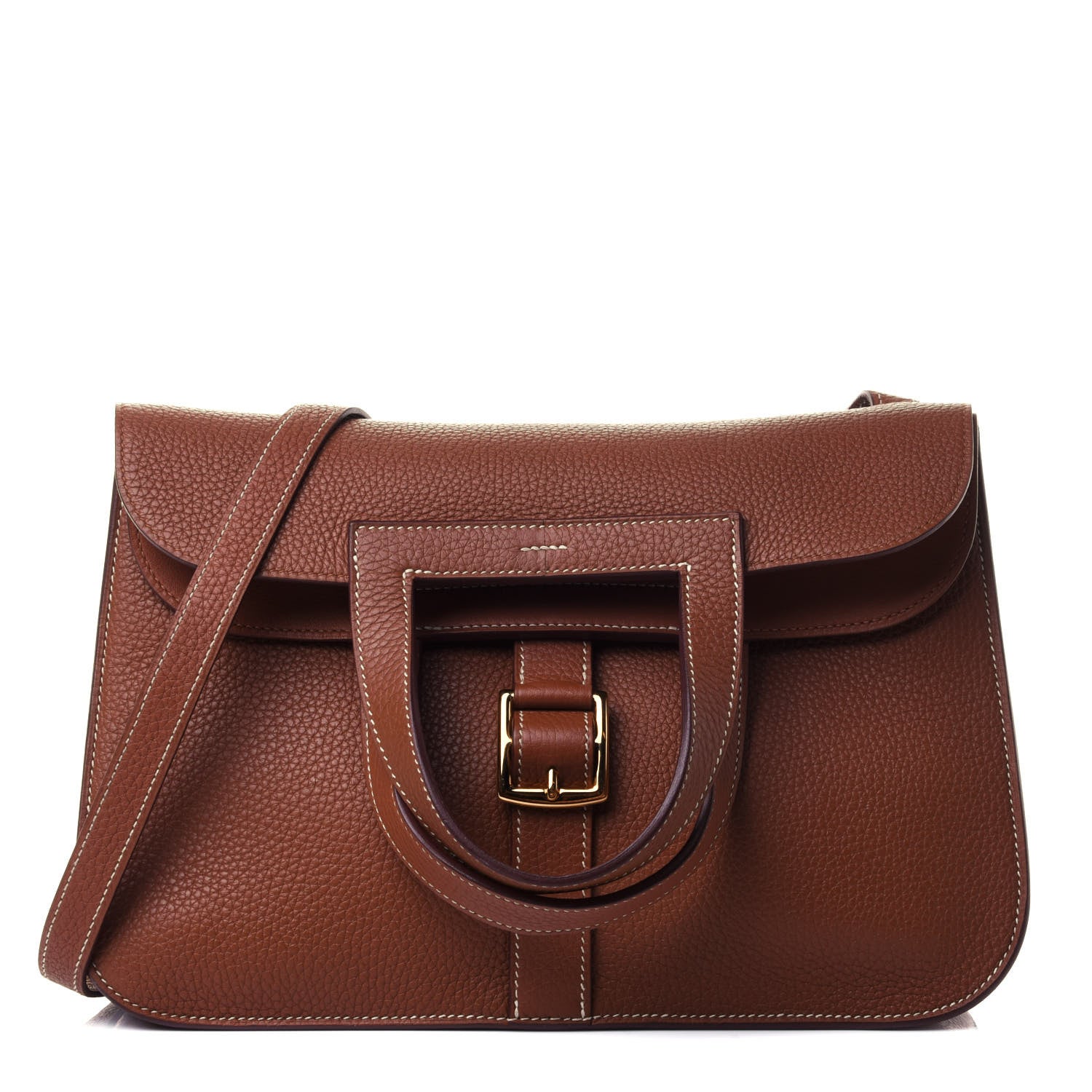 Hermes Taurillon Clemence Halzan 31 Gold 1 of 4