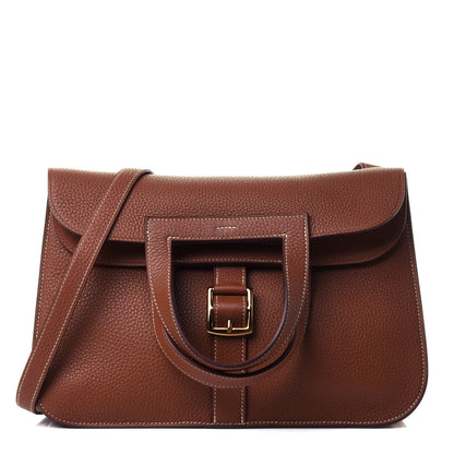 Hermes Taurillon Clemence Halzan 31 Gold 1 of 4