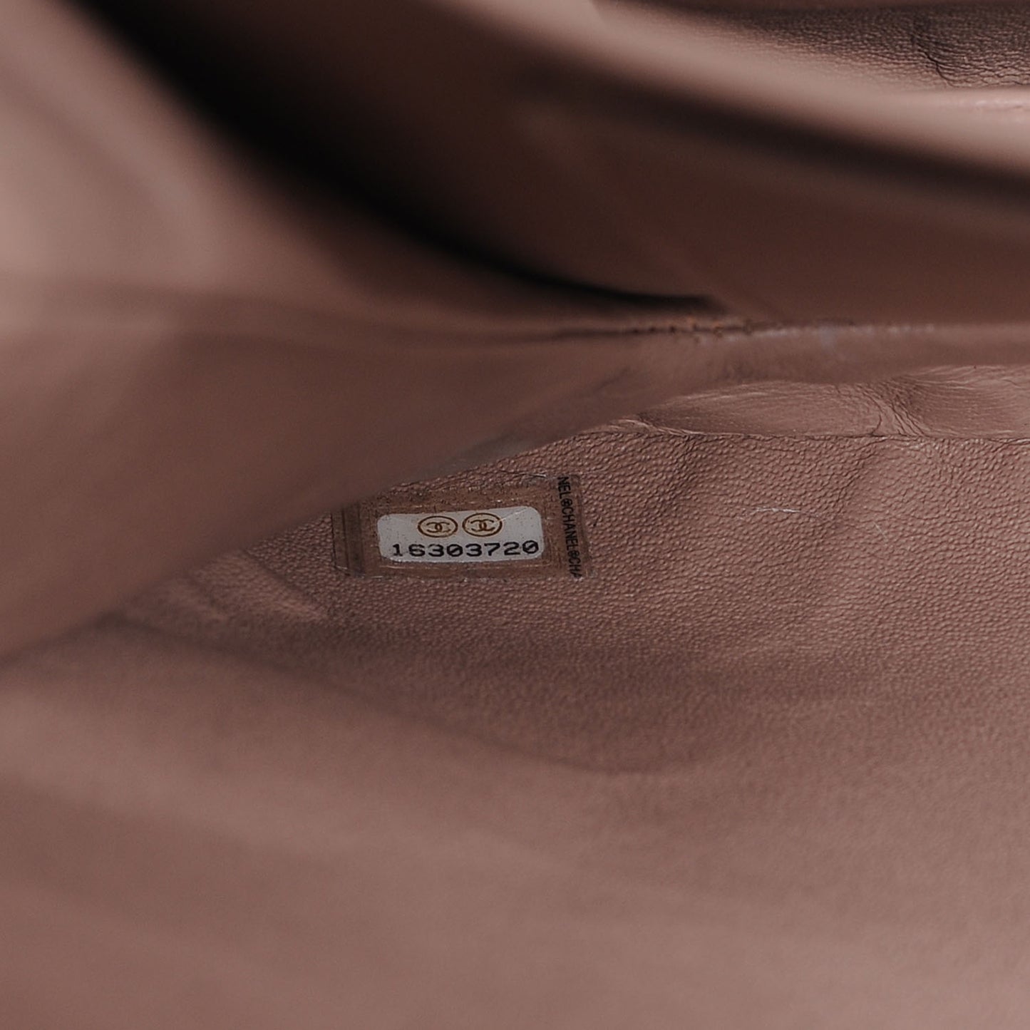 Lambskin Quilted Large Boy Flap Beige