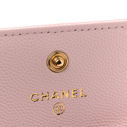 Chanel Caviar Quilted CC Flap Card Holder Rose 6 of 8