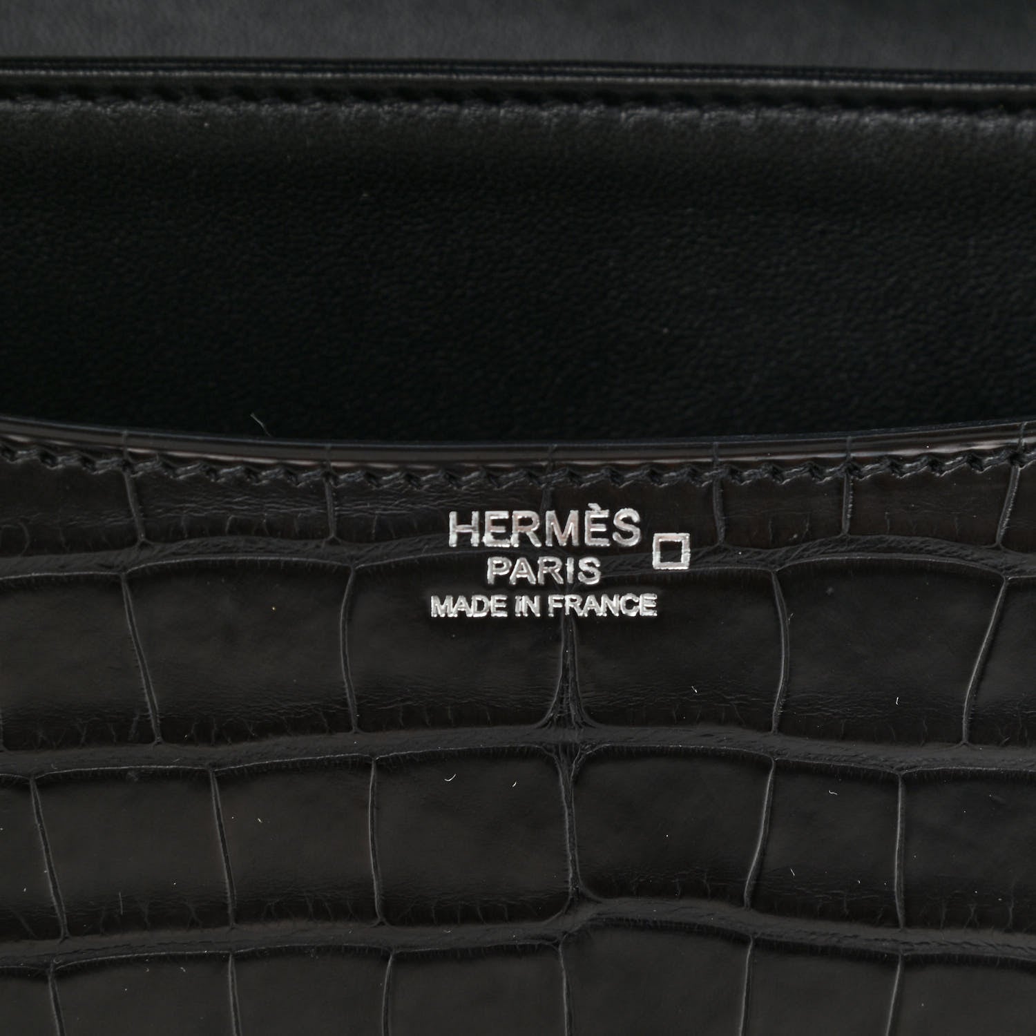 Hermes Matte Alligator Lizard Constance 24 Black Ombre 6 of 9