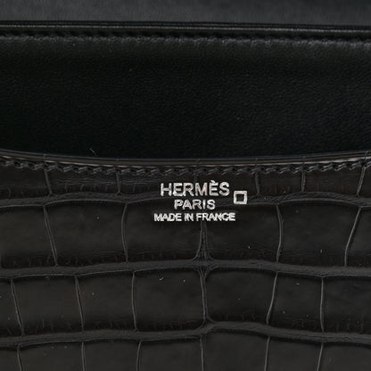 Hermes Matte Alligator Lizard Constance 24 Black Ombre 6 of 9