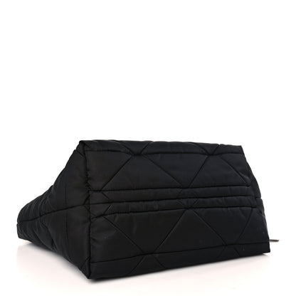 Prada Re-Nylon Nappa Triangle Quilted Padded Small Double Handled Zip Tote Black 3 of 7