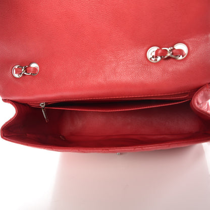 Chanel Washed Caviar Quilted Jumbo Single Flap Fuchsia 5 of 8