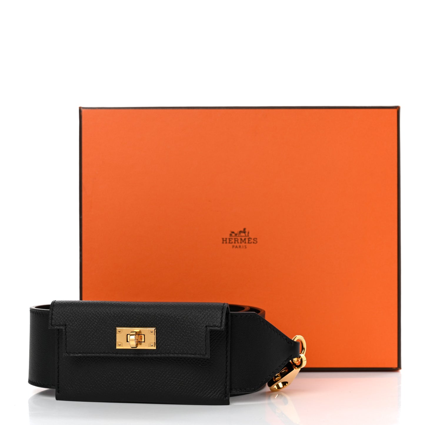 Swift Epsom Pocket Kelly Shoulder Strap Black