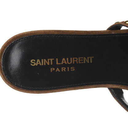 Saint Laurent Suede Studded Sandals 40 Brown 8 of 8