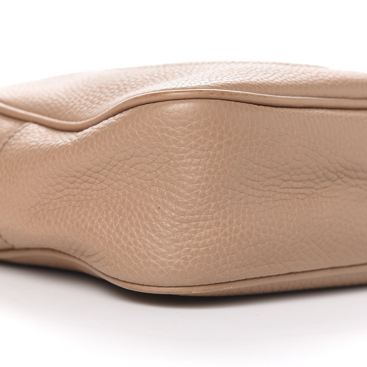 Pebbled Calfskin Small Soho Disco Bag Rose Beige