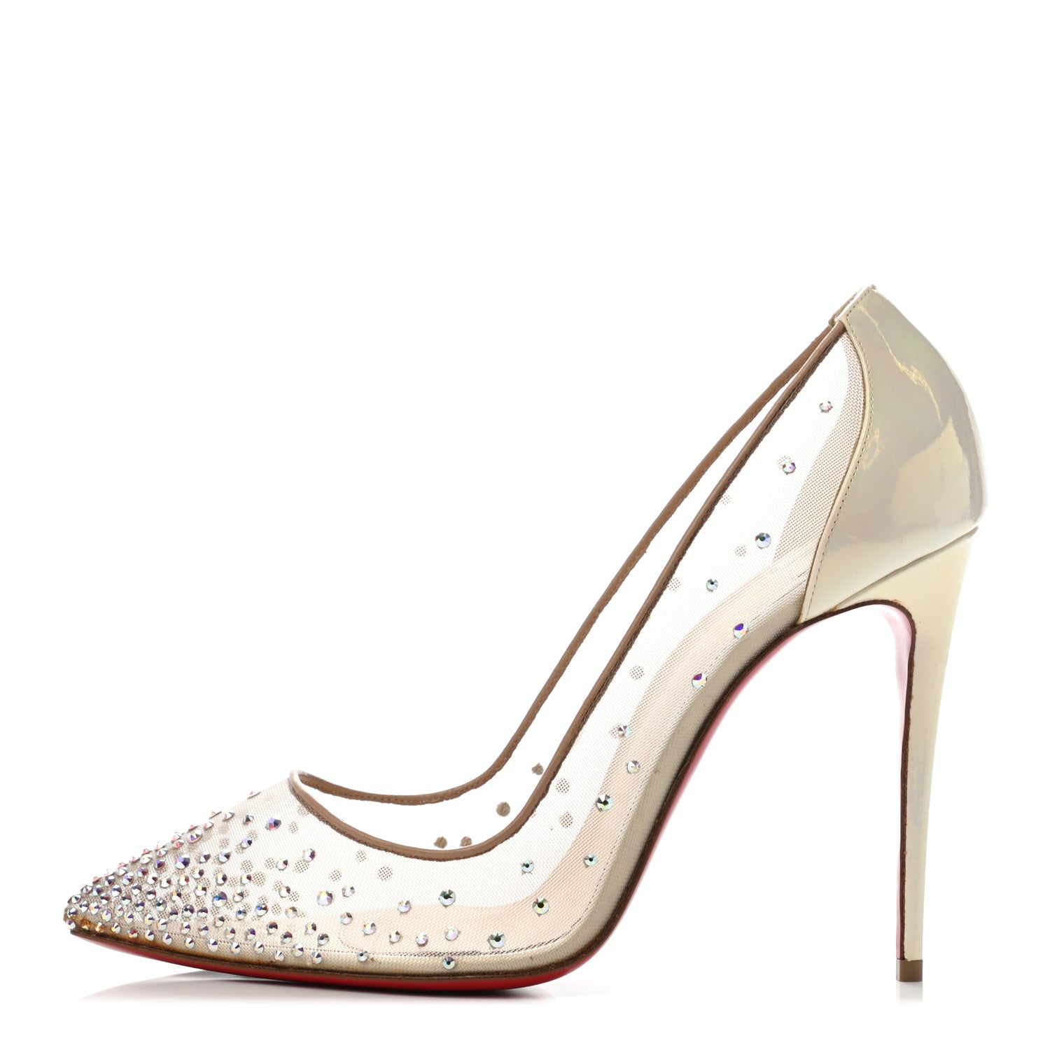 Christian Louboutin Rete Patent Crystal Strass Follies 100 Pumps 40 Version AB 1 of 7