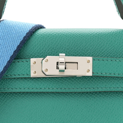 Hermes Epsom Mini Kelly Sellier 20 Vert Jade Bleu Paradis Bleu Saphir 8 of 12