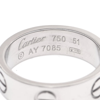 Cartier 18K White Gold 5.5mm LOVE Ring 51 5.75 4 of 4