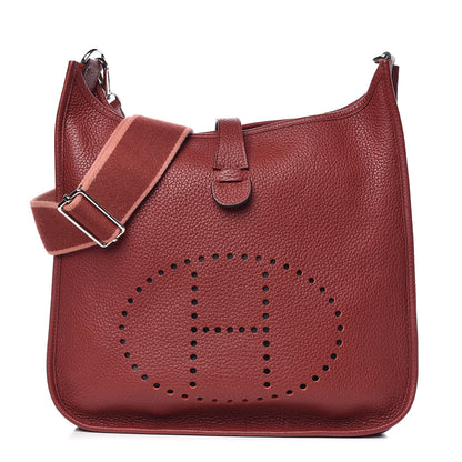 Hermes Taurillon Clemence Amazone Evelyne III Rouge Garance 1 of 9