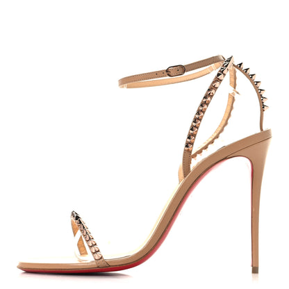 Christian Louboutin Kid Spiked So Me 100 Sandals 40 Nude 1 of 9