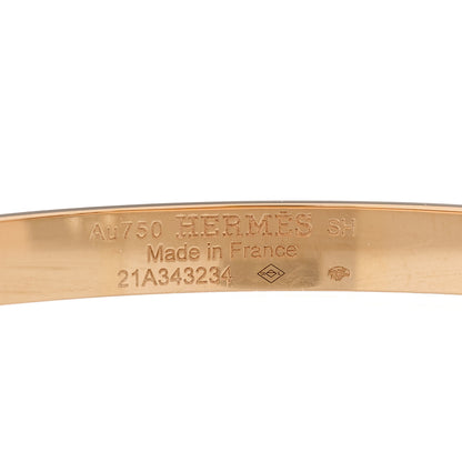 Hermes 18K Rose Gold Diamond PM H D'Ancre Bracelet SH 3 of 3