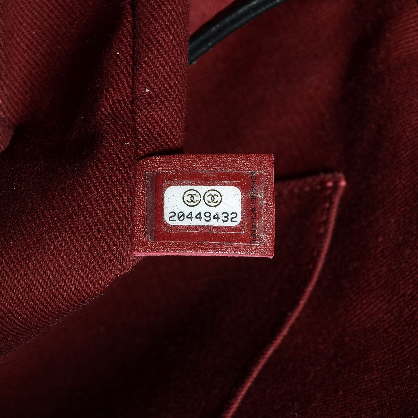 Glazed Calfskin Bubble CC Tote Black