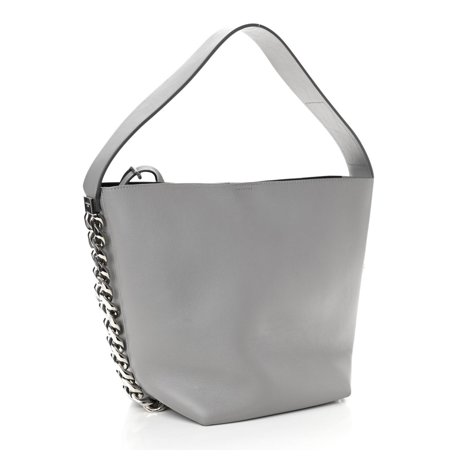 Calfskin Infinity Bucket Bag Grey