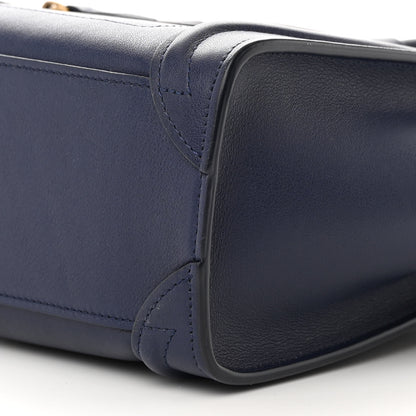 Celine Smooth Calfskin Nano Luggage Navy Blue 10 of 16