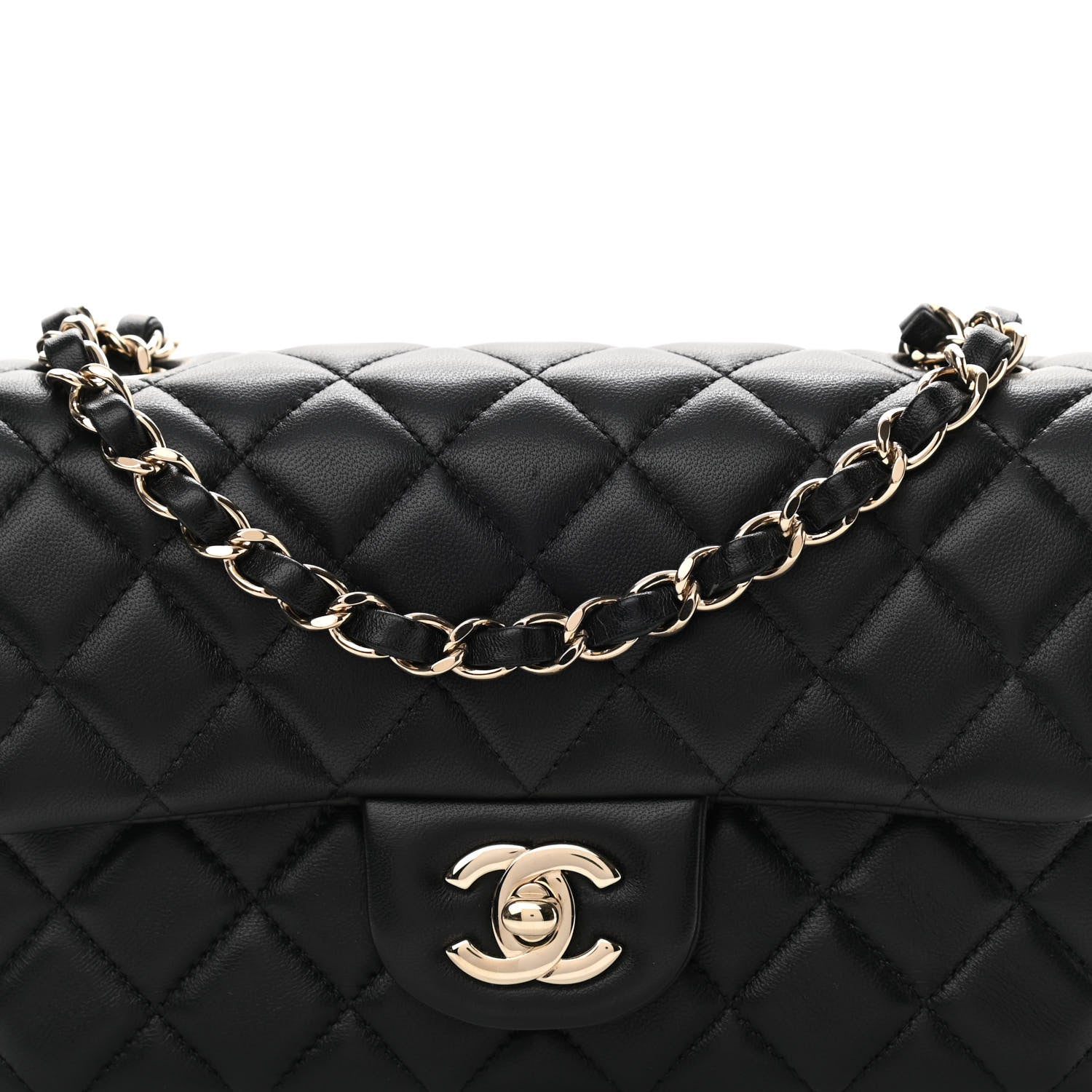 Chanel Lambskin Quilted Mini Rectangular Flap Black 7 of 9