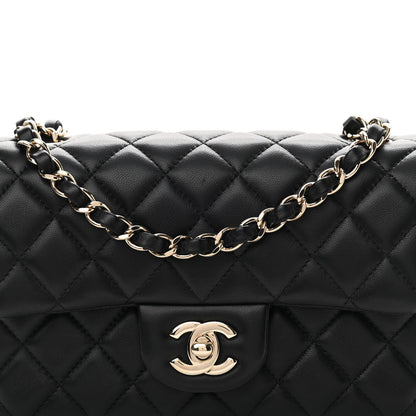 Chanel Lambskin Quilted Mini Rectangular Flap Black 7 of 9
