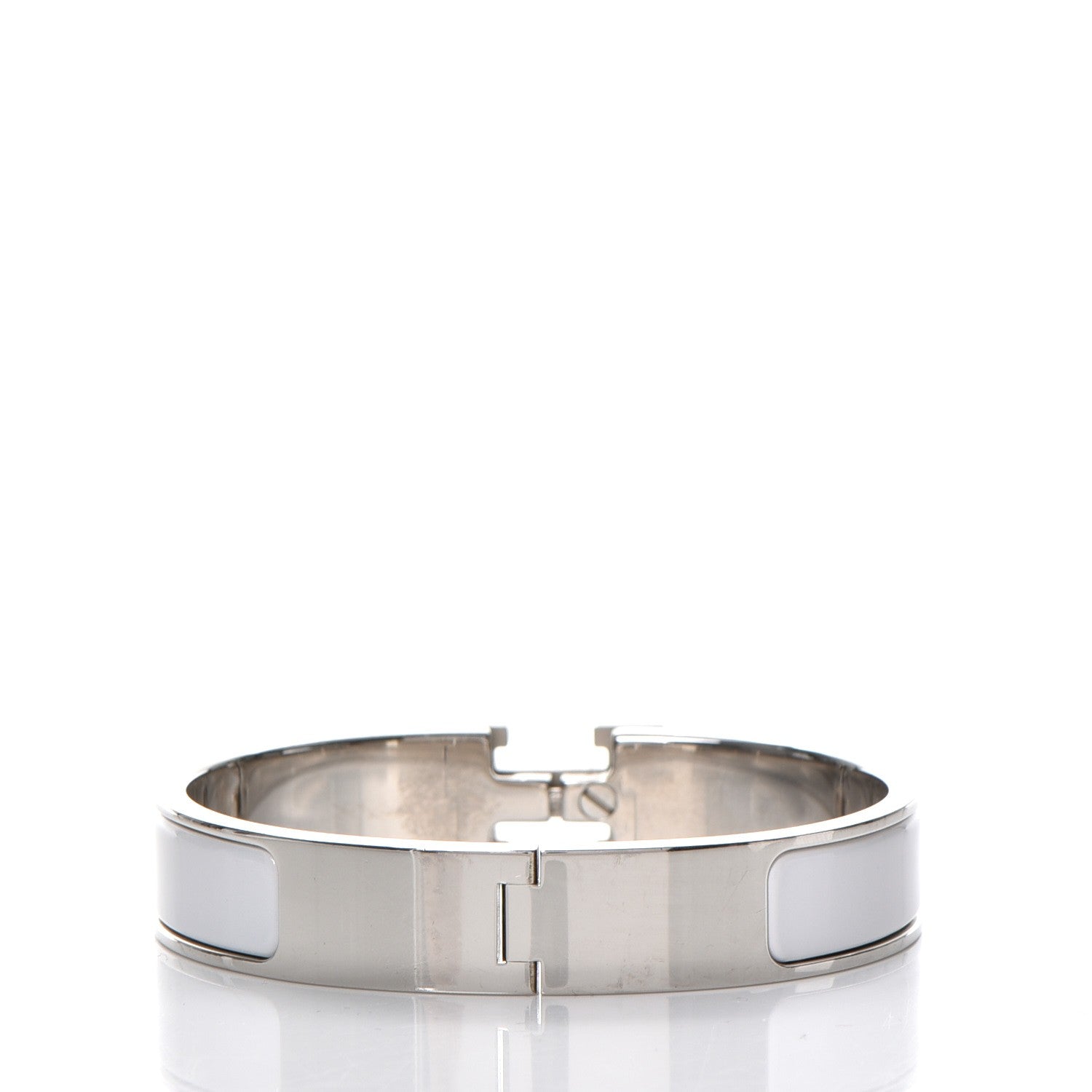 Hermes Enamel Narrow Clic Clac H Bracelet PM White 3 of 5