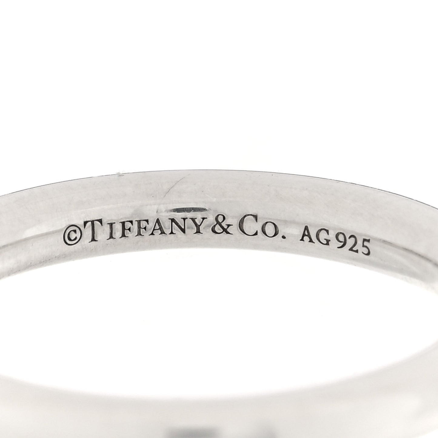 Sterling Silver Return to Tiffany Round Charm Ring 50 5.5