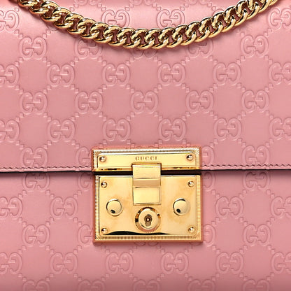 Gucci Guccissima Signature Medium Padlock Shoulder Bag Rose Baby Candy 8 of 12