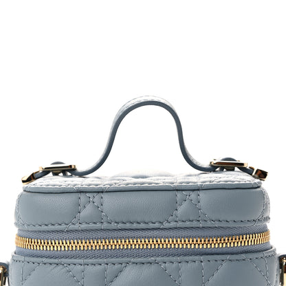 Christian Dior Lambskin Cannage Micro Lady Dior Vanity Case Cloud Blue 8 of 10