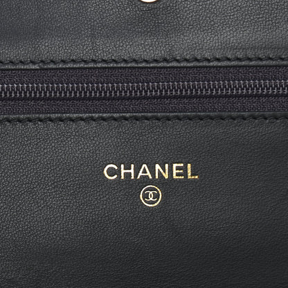 Chanel Lambskin Timeless CC Wallet On Chain WOC Grey 6 of 12