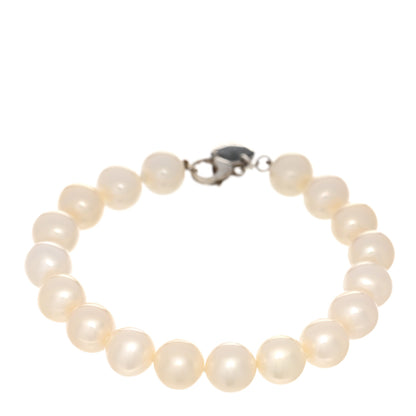 Tiffany Sterling Silver Pearl 9-9.5mm Ziegfeld Bracelet 1 of 3