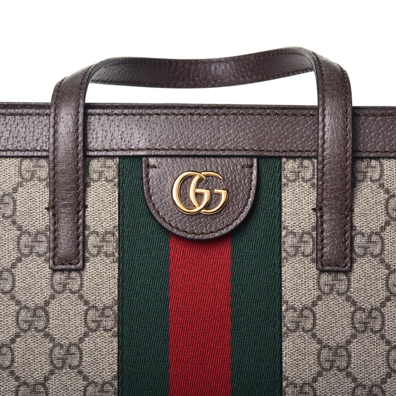 Gucci GG Supreme Monogram Web Ophidia Vertical Tote Brown 10 of 10