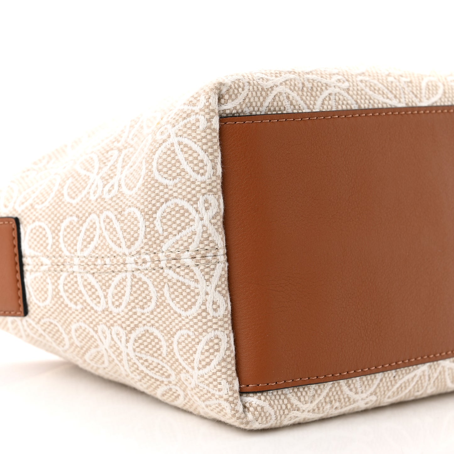 Jacquard Anagram Calfskin Small Cubi Bag Ecru Tan